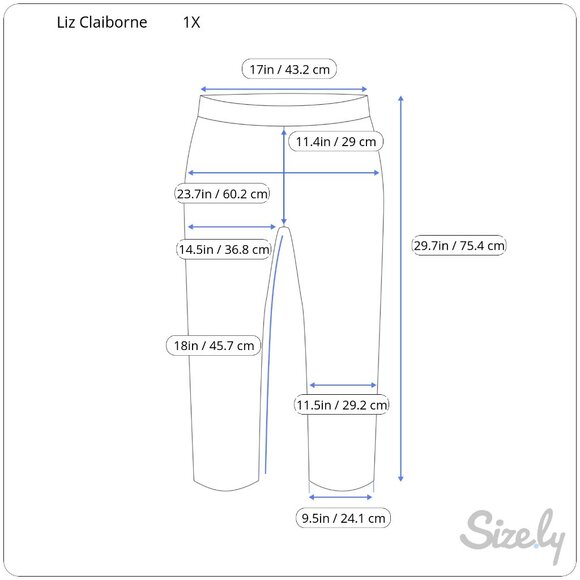 Liz Claiborne 1X Capri Bottoms - Picture 3 of 6